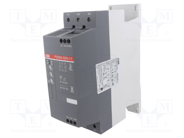 Module: soft-start; Usup: 208÷600VAC; DIN; 24VDC; 30kW; 1÷20/0÷20s