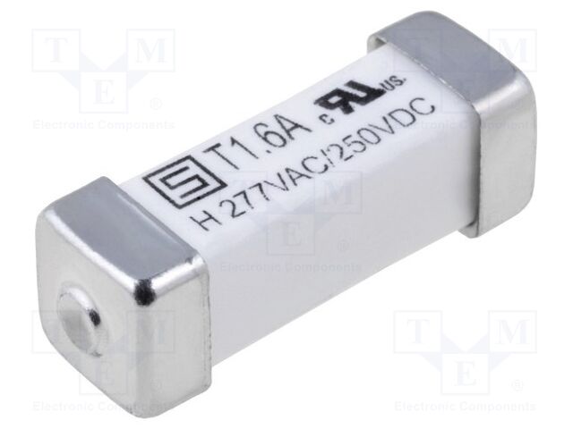 Fuse: fuse; 1.6A; 277VAC; 250VDC; time-lag; ceramic; 16x5.3x5.3mm