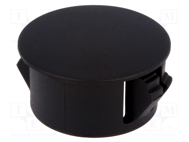 Stopper; polyamide; Wall thick: 3.3mm; Øhole: 17mm; H: 10.3mm; black