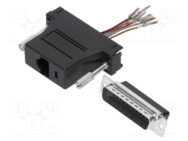 Transition: adapter; RJ45 socket,D-Sub 25pin male