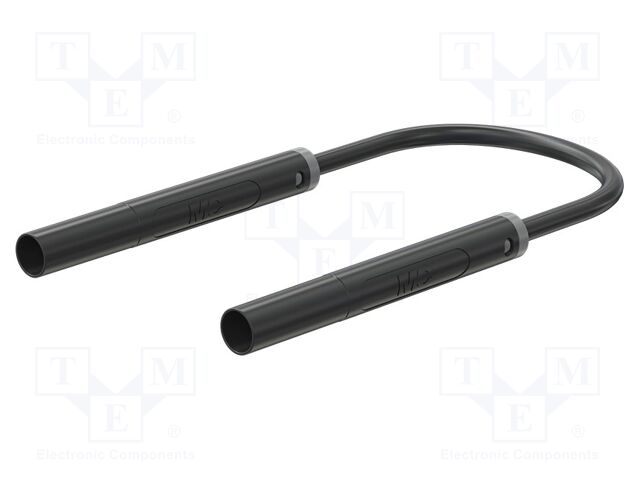 Test lead; 19A; insulated; Urated: 1kV; Len: 2m; black