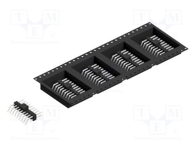 Connector: pin strips; pin header; male; PIN: 18; 2.54mm; SMT; 2x9