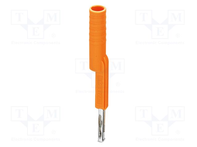 Test socket; PA; L: 45.3mm; ways: 1; W: 5.8mm; H: 5.8mm; Body: orange