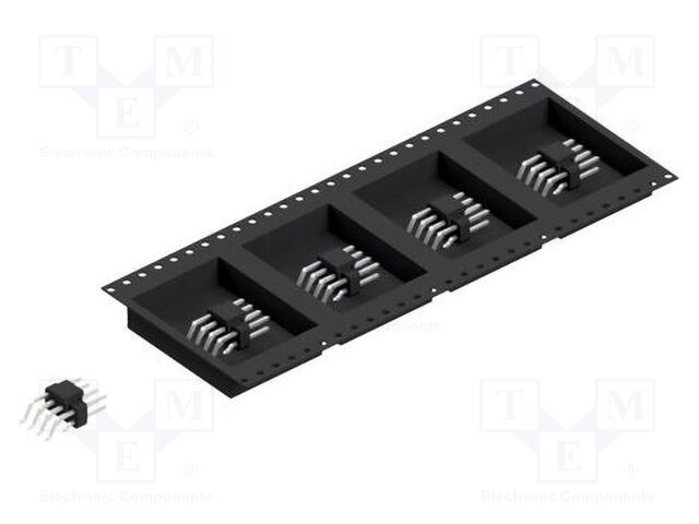Connector: pin strips; pin header; male; PIN: 8; 2.54mm; SMT; 2x4
