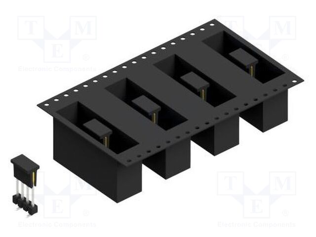 Connector: pin strips; pin header; male; PIN: 4; 2.54mm; SMT; 1x4