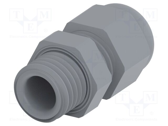 Cable gland; without nut; M12; 1.5; IP68; Mat: polyamide; grey