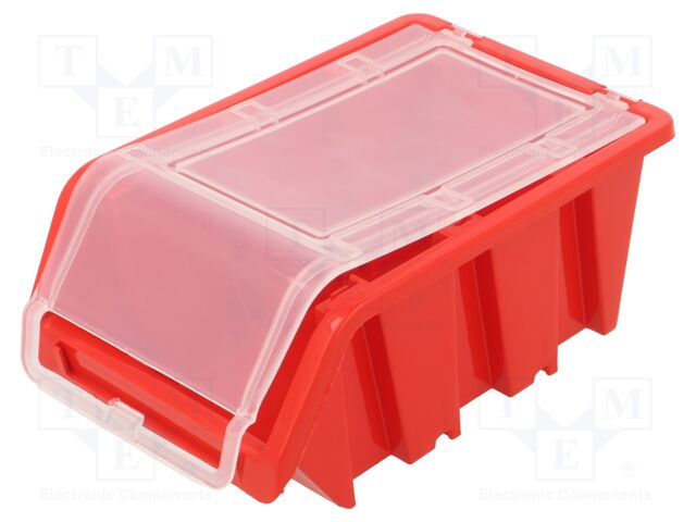 Container: cuvette; red; 155x100x70mm; TRUCK PLUS; BINEER