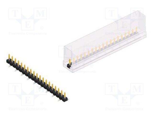 Connector: pin strips; pin header; male; PIN: 19; 2.54mm; SMT; 1x19