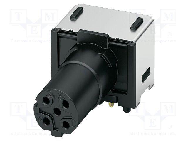 Connector: M12; contact insert; PIN: 4; 250V; angled; THR; D code; 4A