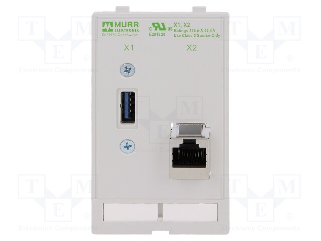 Panel interface; 48VAC; 48VDC; 1A; Mounting: on panel; IP20; 80mm
