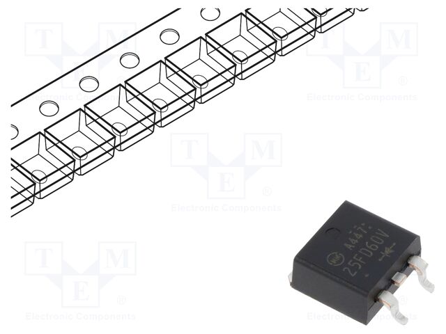 Diode: rectifying; SMD; 600V; 25A; FD; Ufmax: 1.1V; Ifsm: 450A