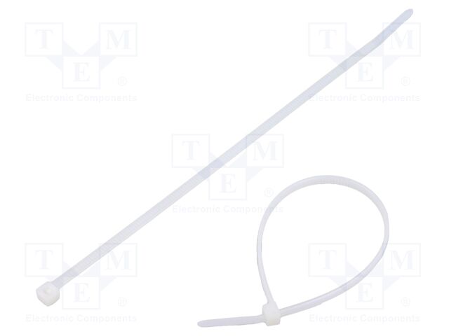 Cable tie; L: 198mm; W: 3.5mm; polyamide; 135N; natural; Ømax: 50mm