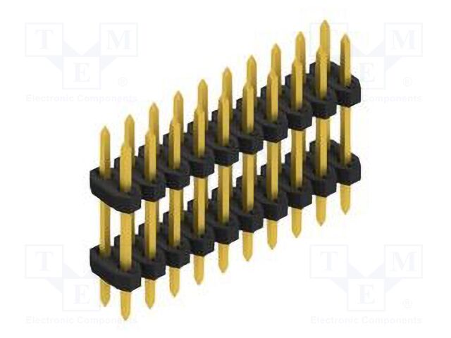 Connector: pin strips; pin header; male; PIN: 20; 2mm; THT; 2x10