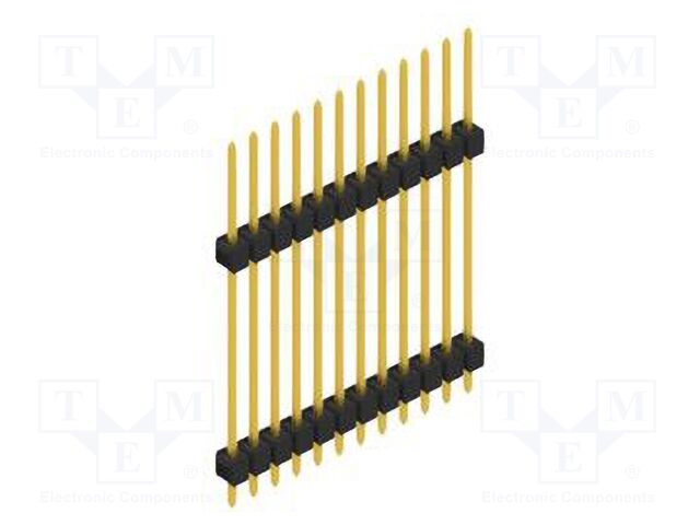 Connector: pin strips; pin header; male; PIN: 12; 2.54mm; THT; 1x12