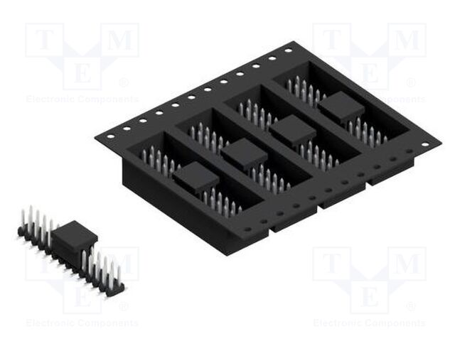 Connector: pin strips; pin header; male; PIN: 28; 2mm; SMT; 2x14