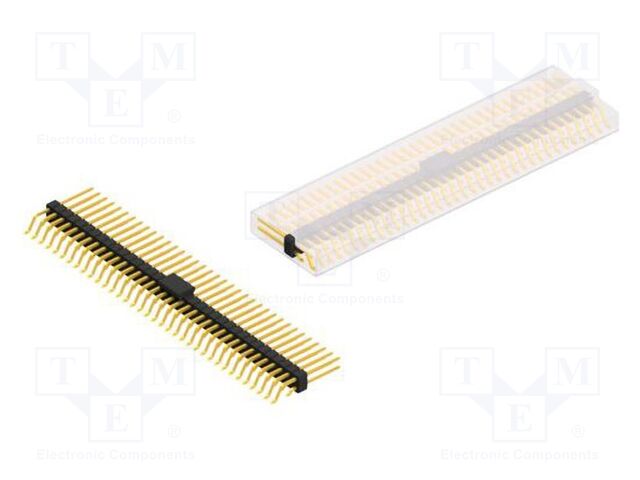 Connector: pin strips; pin header; male; PIN: 72; 2.54mm; SMT; 2x36