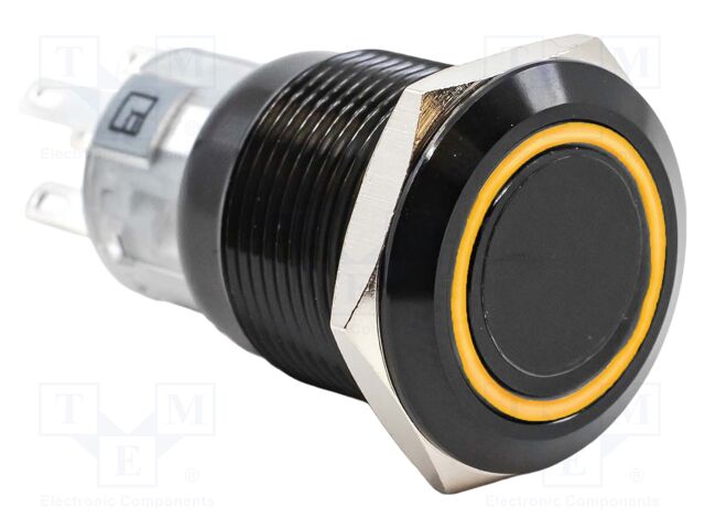 Switch: vandal resistant; SPDT; 2A/24VDC; IP67; ON-(ON); orange