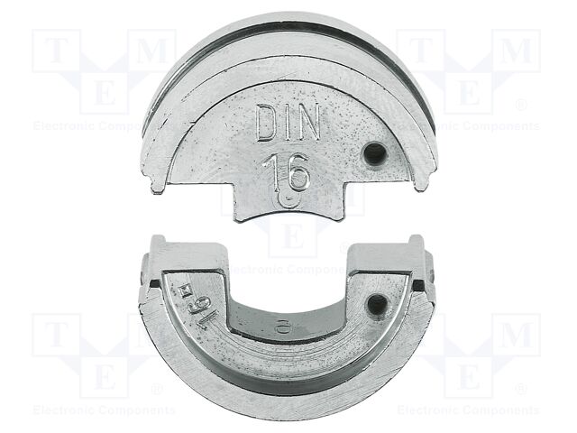 Crimping jaws; ring cable; 16mm2; Die shape: oval