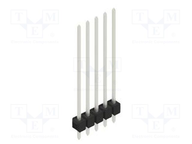 Connector: pin strips; pin header; male; PIN: 5; 2.54mm; THT; 1x5