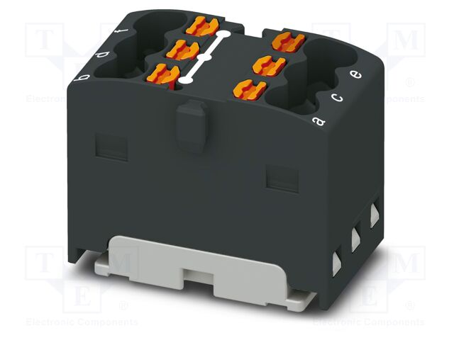 Splice terminal: rail; 17.5A; 450V; push-in; PA; L: 17.7mm; W: 12.5mm