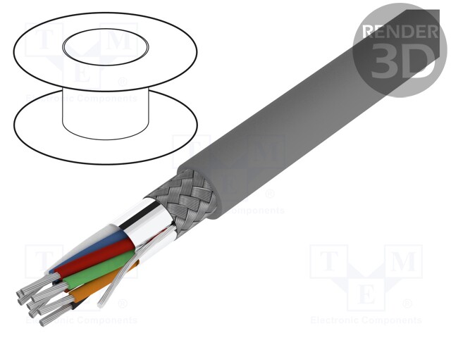 Wire; CSA CMG FT4,UL AWM 2493,UL CM,UL CMG,VW-1; 9x2x22AWG