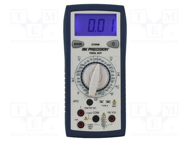 Digital multimeter; LCD 3,5 digit (1999); 2,5x/s; Temp: 0÷50°C