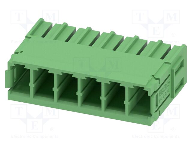 PCB headers, nominal cross section: 6 mm?, color: green, nom