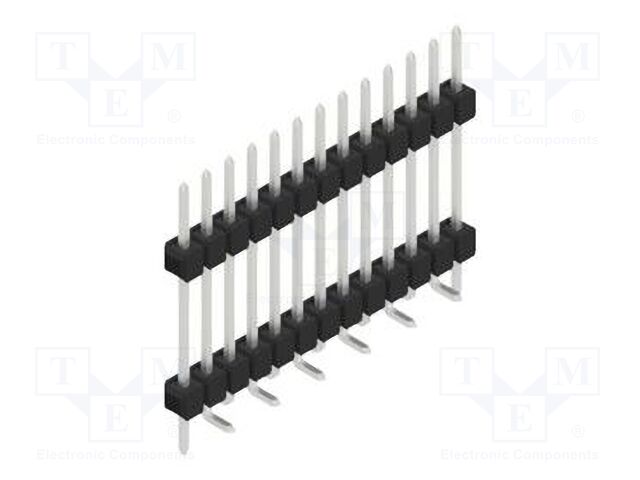 Connector: pin strips; pin header; male; PIN: 13; 2.54mm; SMT; 1x13