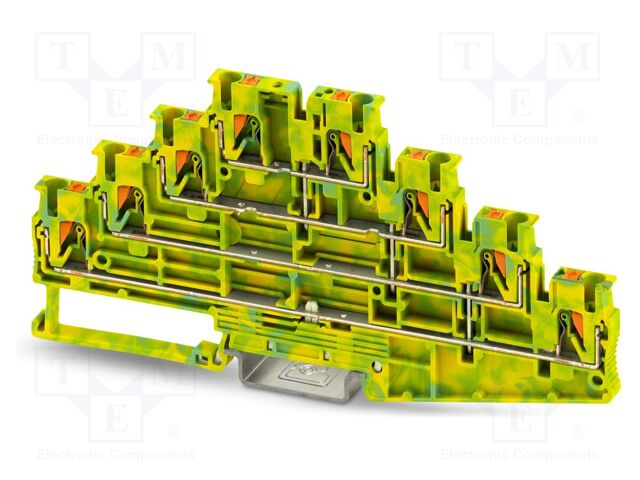 Splice terminal: rail; PT; push-in; PA; 0.14÷4mm2; ways: 4; W: 5.2mm