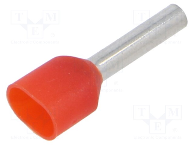 Tip: bootlace ferrule; insulated,double; copper; 1mm2; 10mm