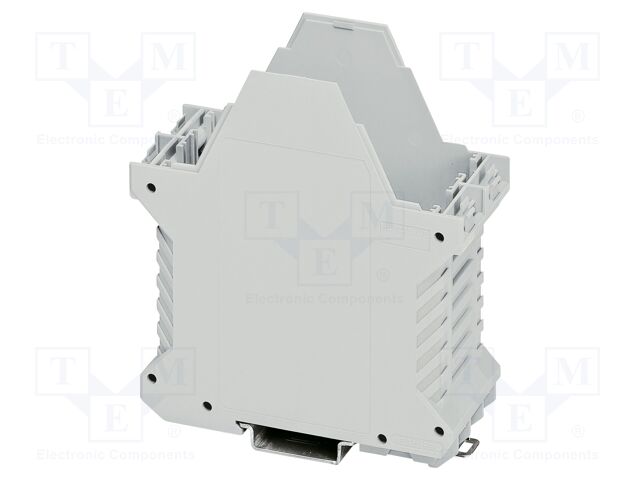 Enclosure base; with FE contact; grey; UL94V-0; ME 45; X: 107.3mm