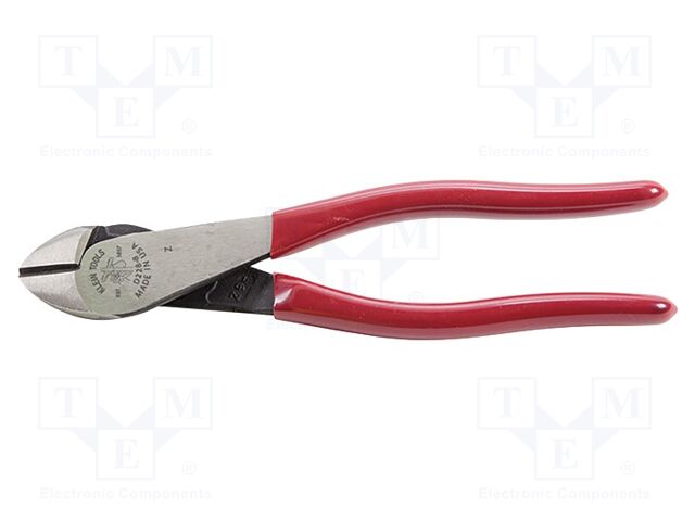 Pliers; side,cutting; handles with plastic grips; 203mm