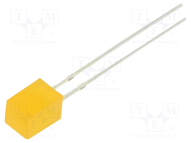 LED; rectangular; 5x5x7mm; orange; 150÷220mcd; 140°; Front: flat