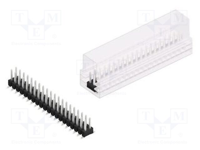 Connector: pin strips; pin header; male; PIN: 40; 2.54mm; SMT; 2x20