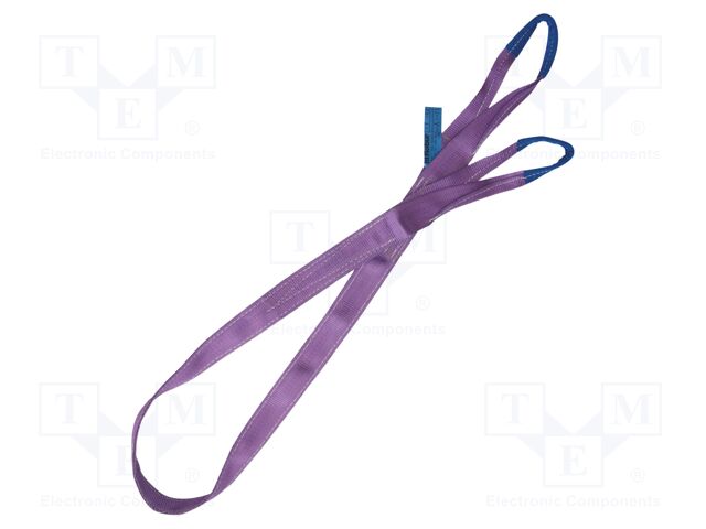Fastening belt; L: 0.5m; Width: 30mm; polyester; violet; 1000kg