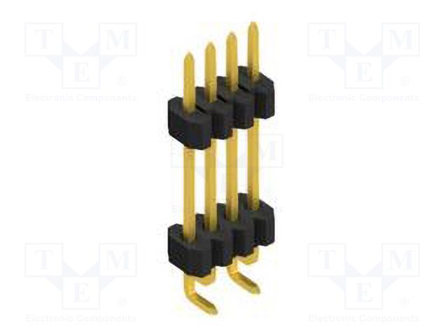 Connector: pin strips; pin header; male; PIN: 4; 1.27mm; SMT; 1x4