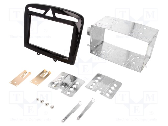 Radio mounting frame; Peugeot; 2 DIN; black
