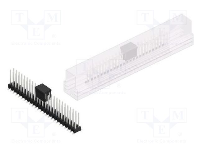 Connector: pin strips; pin header; male; PIN: 50; 2.54mm; SMT; 2x25