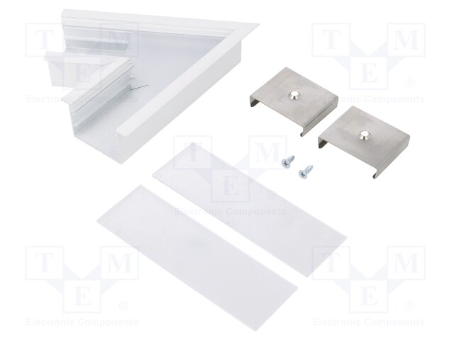 Connector 60°; white; aluminium; Application: VARIO30-07