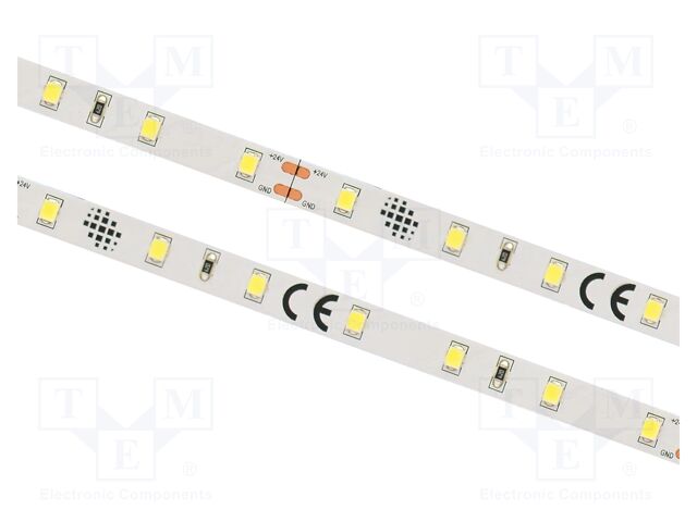 LED tape; white cold; LED/m: 72; 8mm; IP20; 2.8W/m; CRImin: 80; 24VDC