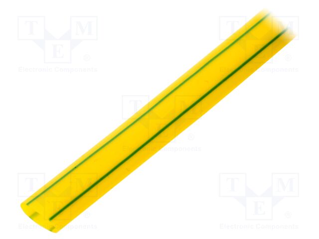 Heat shrink sleeve; glueless; 2: 1; 6.4mm; yellow-green; -55÷125°C