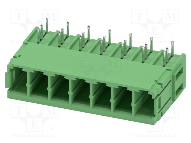 PCB headers, nominal cross section: 6 mm?, color: green, nom