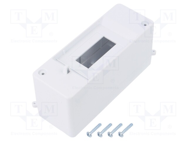Enclosure: for modular components; IP20; white; No.of mod: 2; 400V