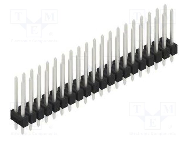 Connector: pin strips; pin header; male; PIN: 40; 2.54mm; THT; 2x20