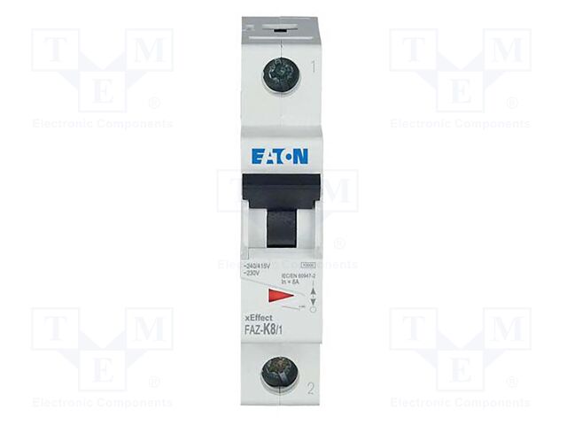 Circuit breaker; 230/400VAC; Inom: 8A; Poles: 1; DIN; Charact: K