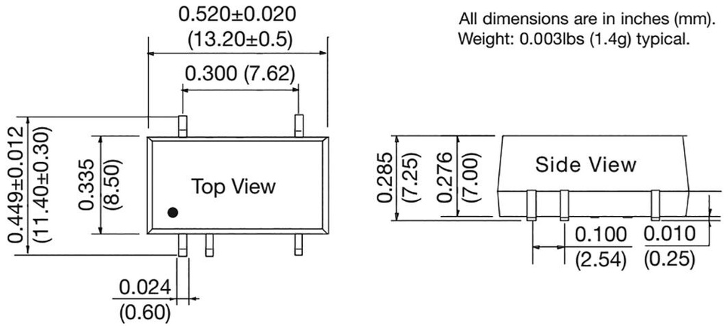 Converter: DC/DC; 2W; Uin: 10.8÷13.2V; Uout: 24VDC; Iout: 83mA; DIP8