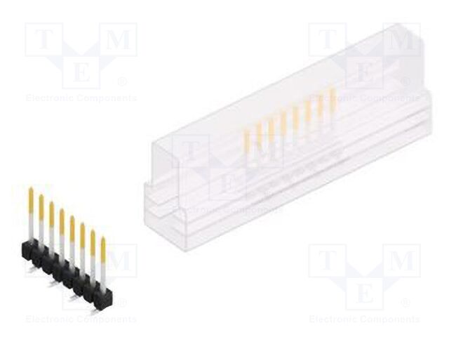 Connector: pin strips; pin header; male; PIN: 8; 2.54mm; SMT; 1x8