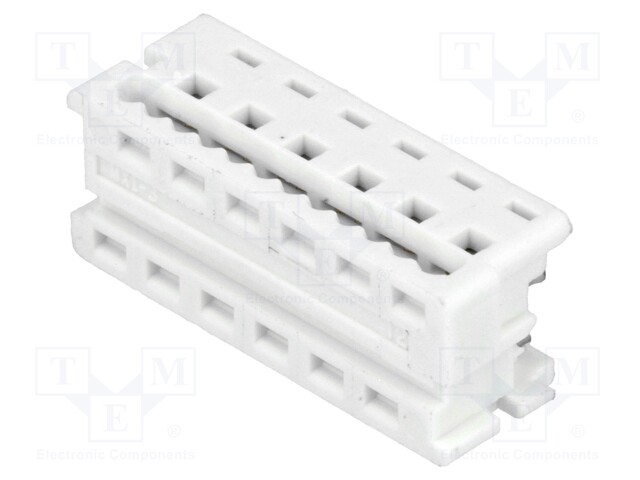 Plug; wire-board; female; PIN: 12; 1.27mm; IDC; for ribbon cable