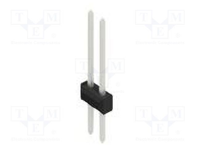 Connector: pin strips; pin header; male; PIN: 2; 2.54mm; THT; 2x1