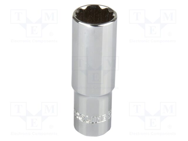 Socket; 12-angles,socket spanner; 10mm; 1/2"; long